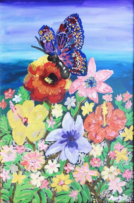 A Butterfly Visit by Angie